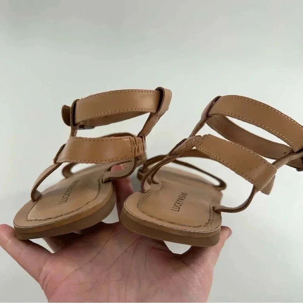 Lucky brand womens sandals size 8 38.5 tan leather